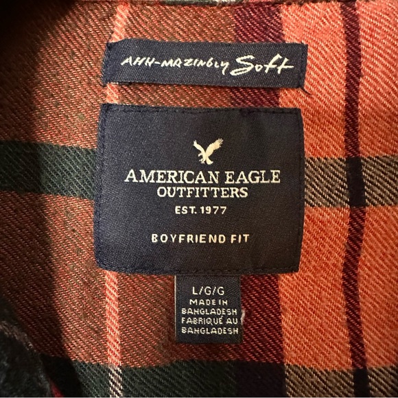 American Eagle women’s flannel size L - Picture 2 of 2